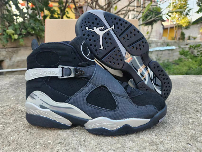 Men's Running Weapon Air Jordan 8 Shoes Black 004